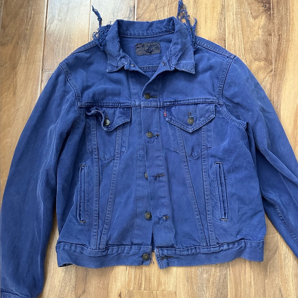 Levi’s Purple Denim Jacket with flower patch